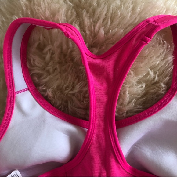 Hot Pink Racerback Workout Sports Bra - Picture 5 of 5